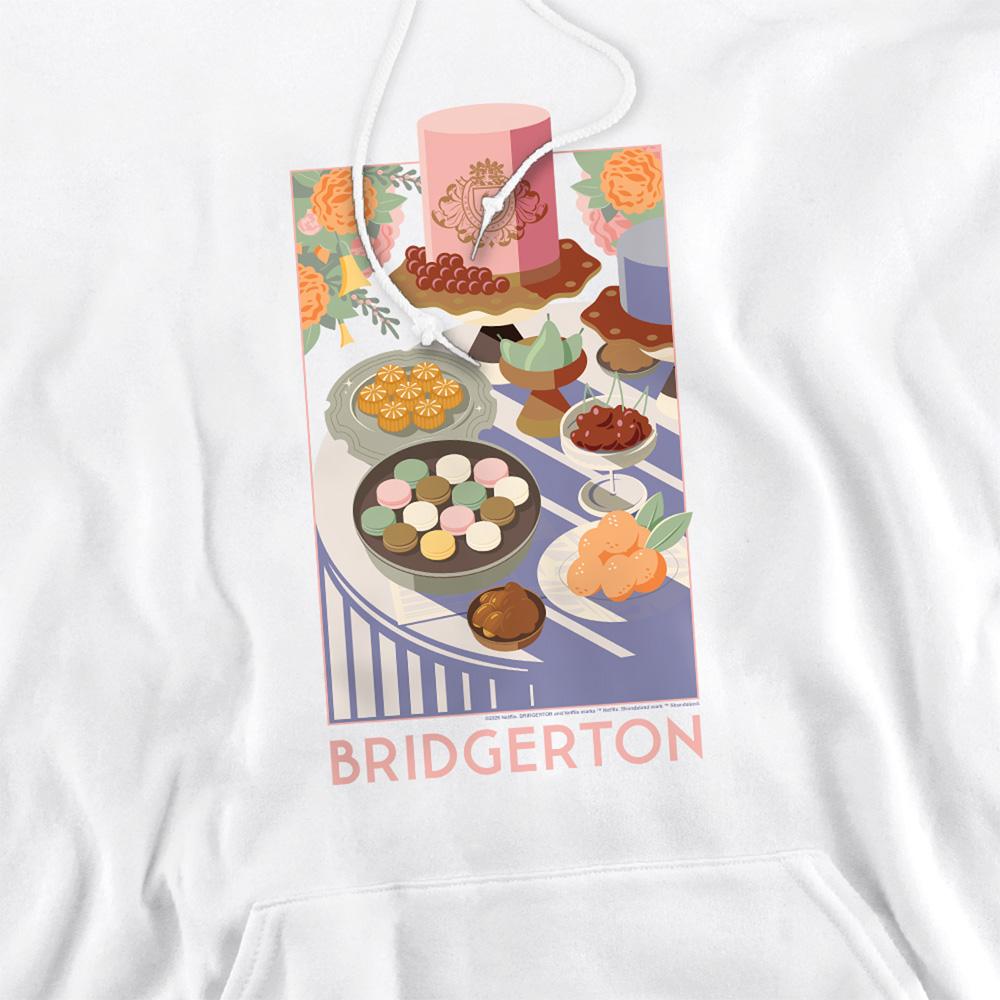 White - Side - Bridgerton Unisex Adult Treats Hoodie