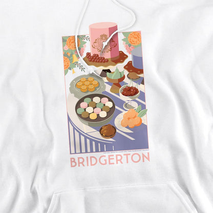 White - Side - Bridgerton Unisex Adult Treats Hoodie