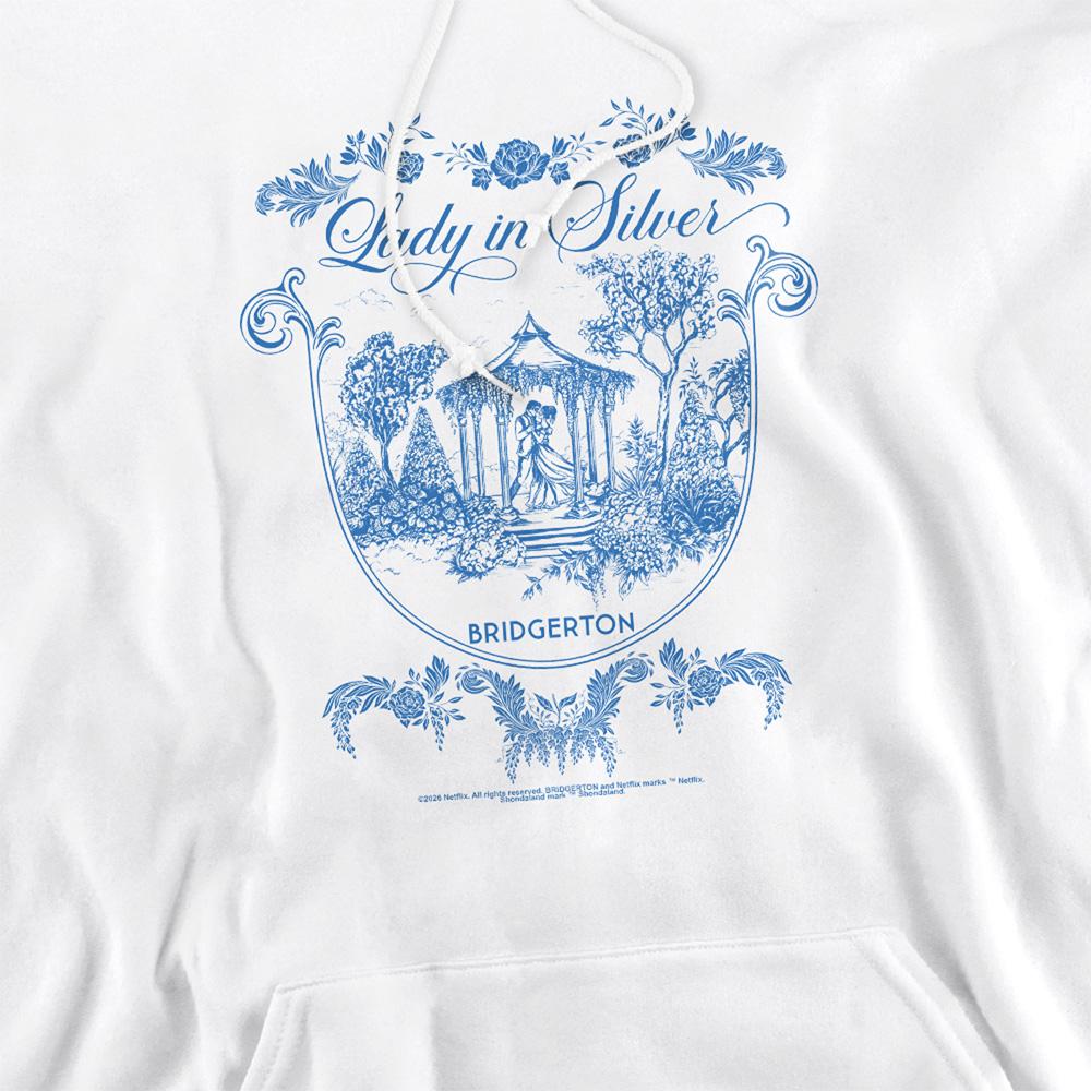 White - Side - Bridgerton Unisex Adult Fairy Tale Gazebo Dancing Hoodie