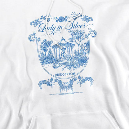 White - Side - Bridgerton Unisex Adult Fairy Tale Gazebo Dancing Hoodie