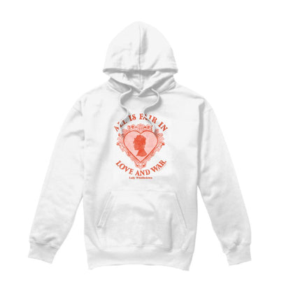 White - Front - Bridgerton Unisex Adult Love And War Lady Whistledown Hoodie