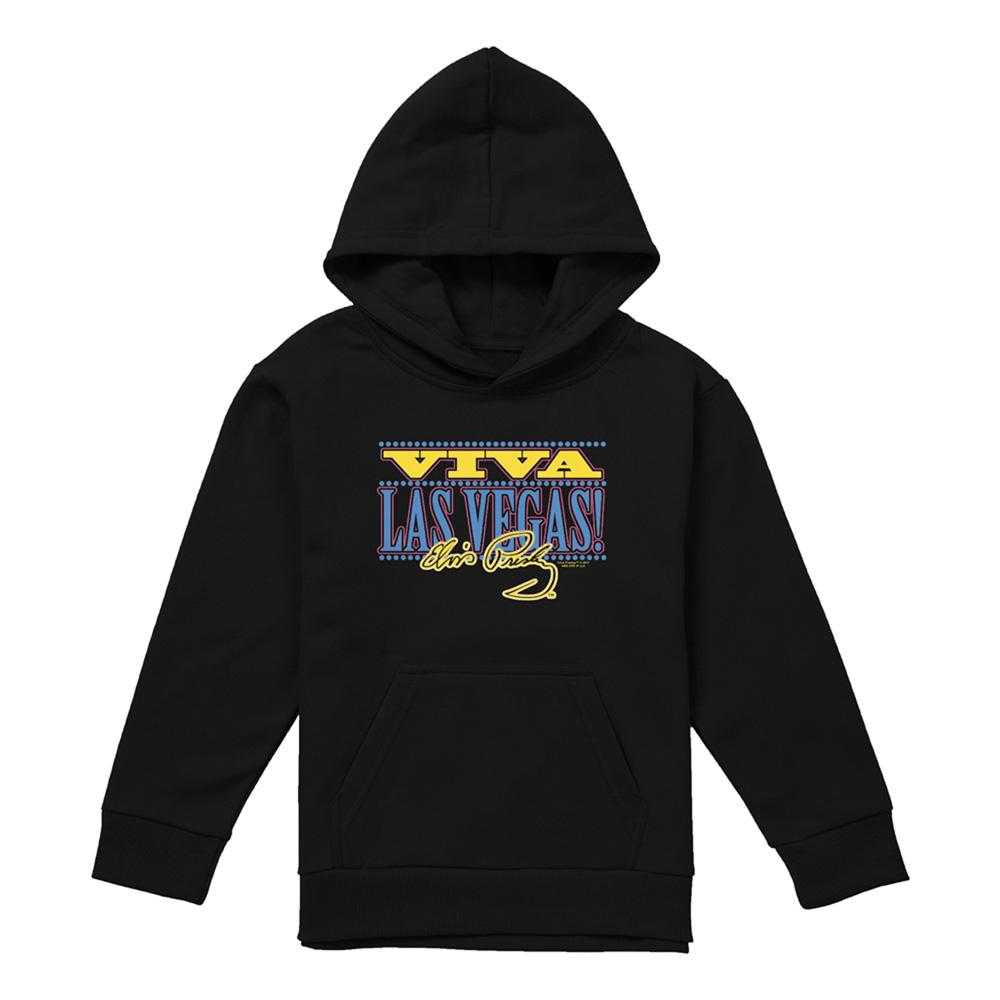 Black - Front - Elvis Presley Childrens-Kids Viva Las Vegas Hoodie