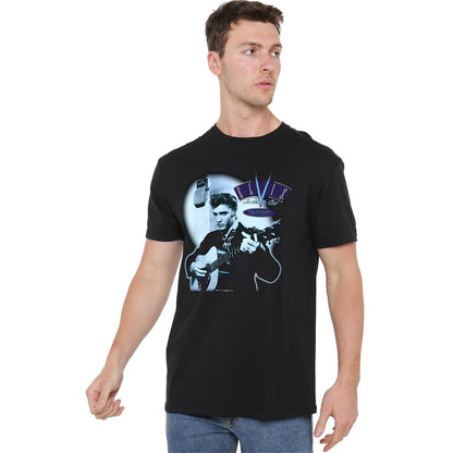 Black - Back - Elvis Presley Unisex Adult Hillbilly Cat T-Shirt
