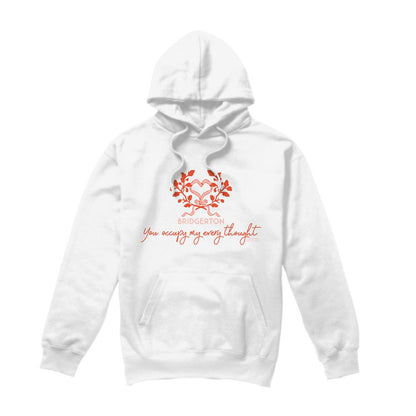 White - Front - Bridgerton Unisex Adult Occupy My Thoughts Hoodie
