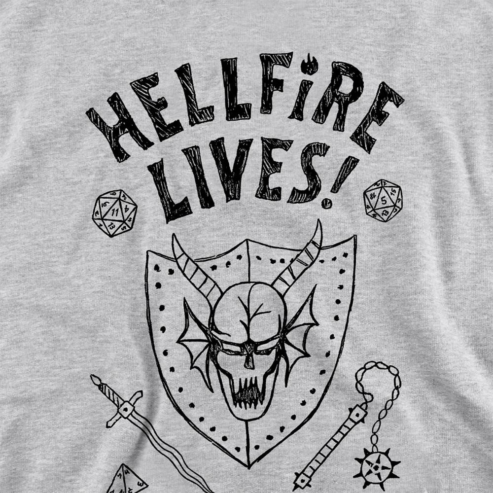 Athletic Heather - Back - Stranger Things Childrens-Kids Hellfire Graduation Hoodie