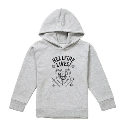 Athletic Heather - Front - Stranger Things Childrens-Kids Hellfire Graduation Hoodie