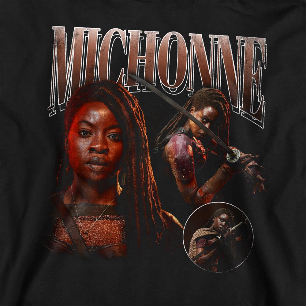 Black - Back - The Walking Dead Childrens-Kids The Ones Who Lived Michonne Homage Pullover Hoodie