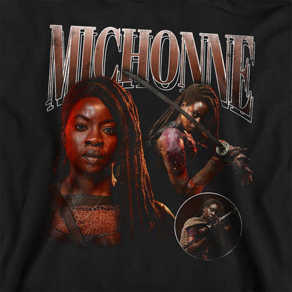 Black - Back - The Walking Dead Childrens-Kids The Ones Who Lived Michonne Homage Pullover Hoodie
