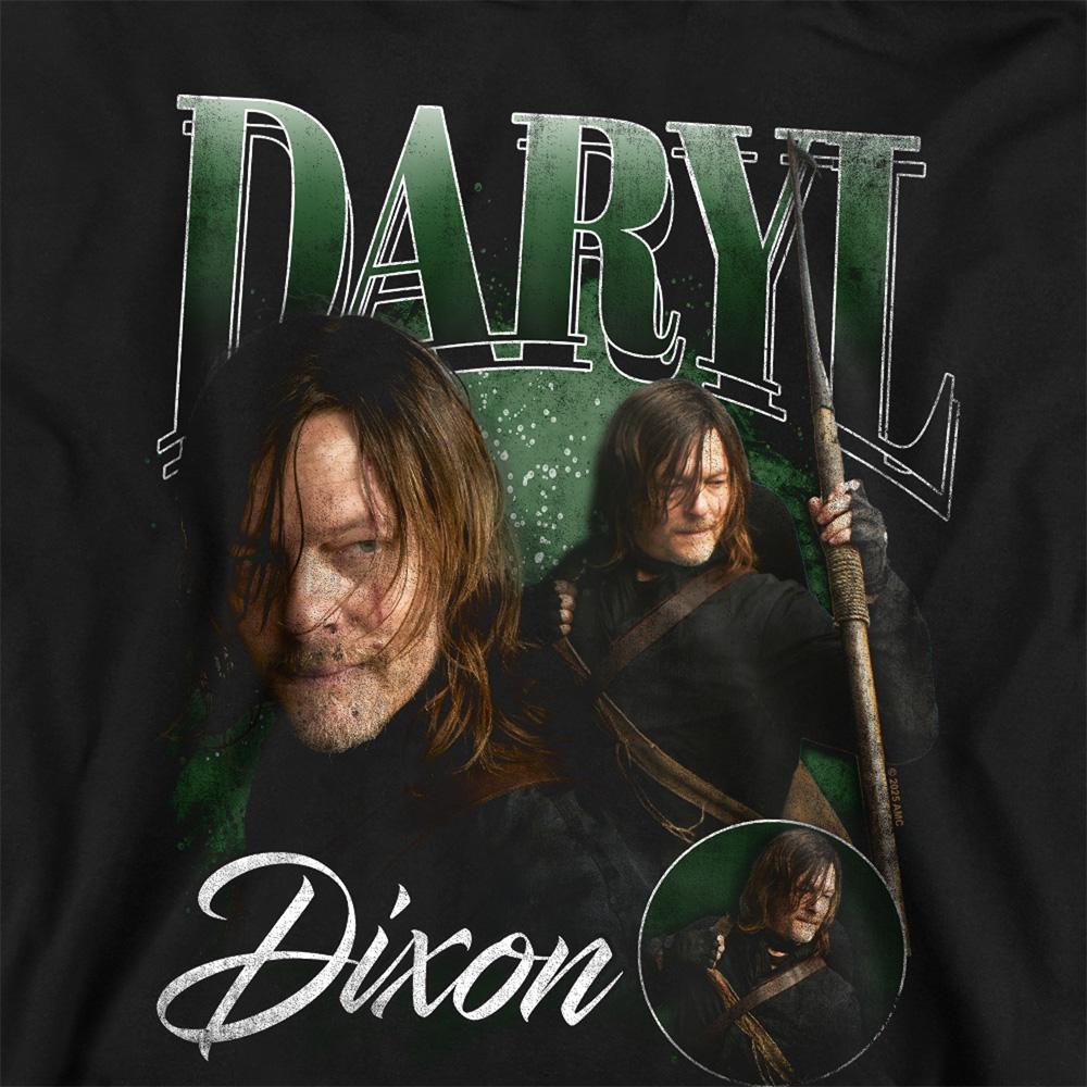 Black - Back - The Walking Dead Childrens-Kids Daryl Dixon Homage Pullover Hoodie