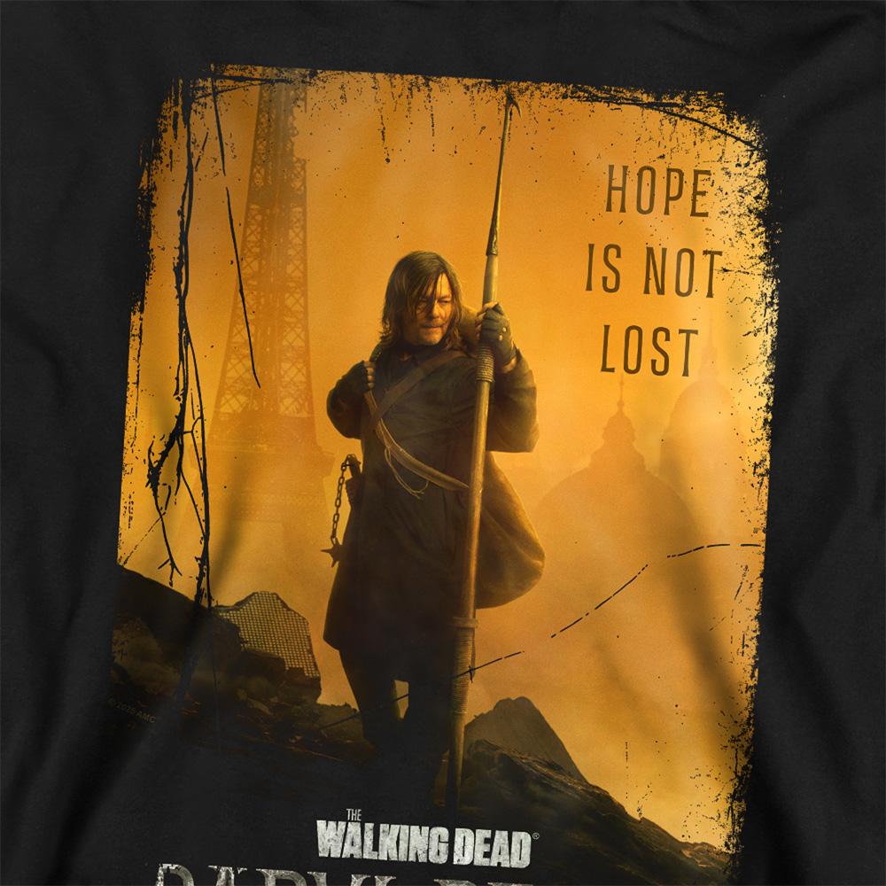 Black - Back - The Walking Dead Childrens-Kids Daryl Dixon Poster Pullover Hoodie