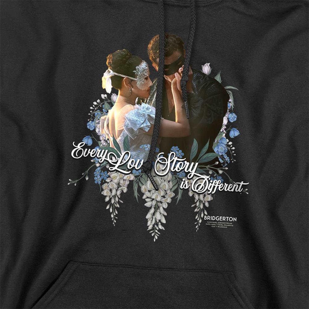 Black - Side - Bridgerton Unisex Adult Benedict And Sophie Hoodie