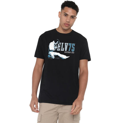 Black - Back - Elvis Presley Unisex Adult 75 Logo T-Shirt