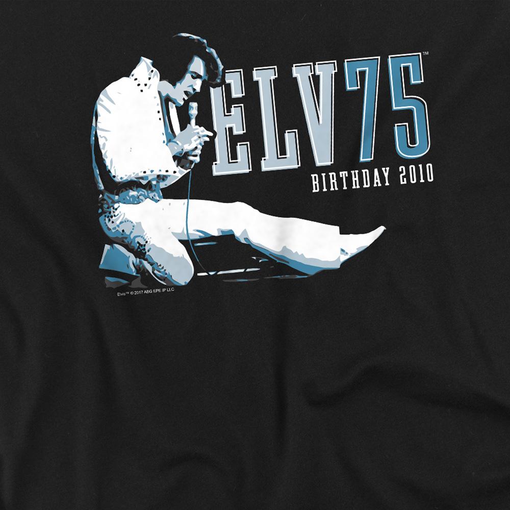 Black - Side - Elvis Presley Unisex Adult 75 Logo T-Shirt