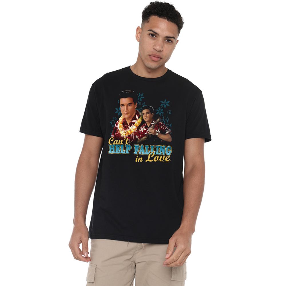 Black - Back - Elvis Presley Unisex Adult Cant Help Falling T-Shirt