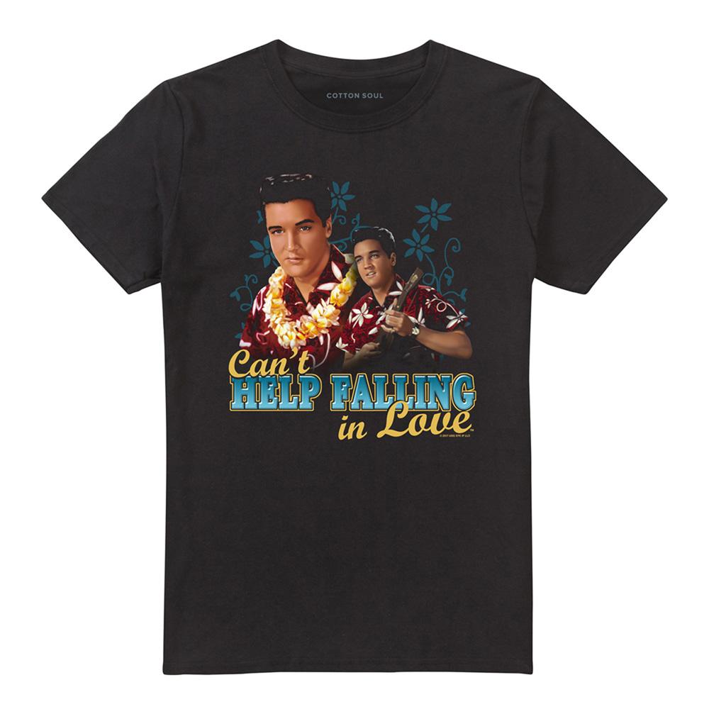 Black - Front - Elvis Presley Unisex Adult Cant Help Falling T-Shirt