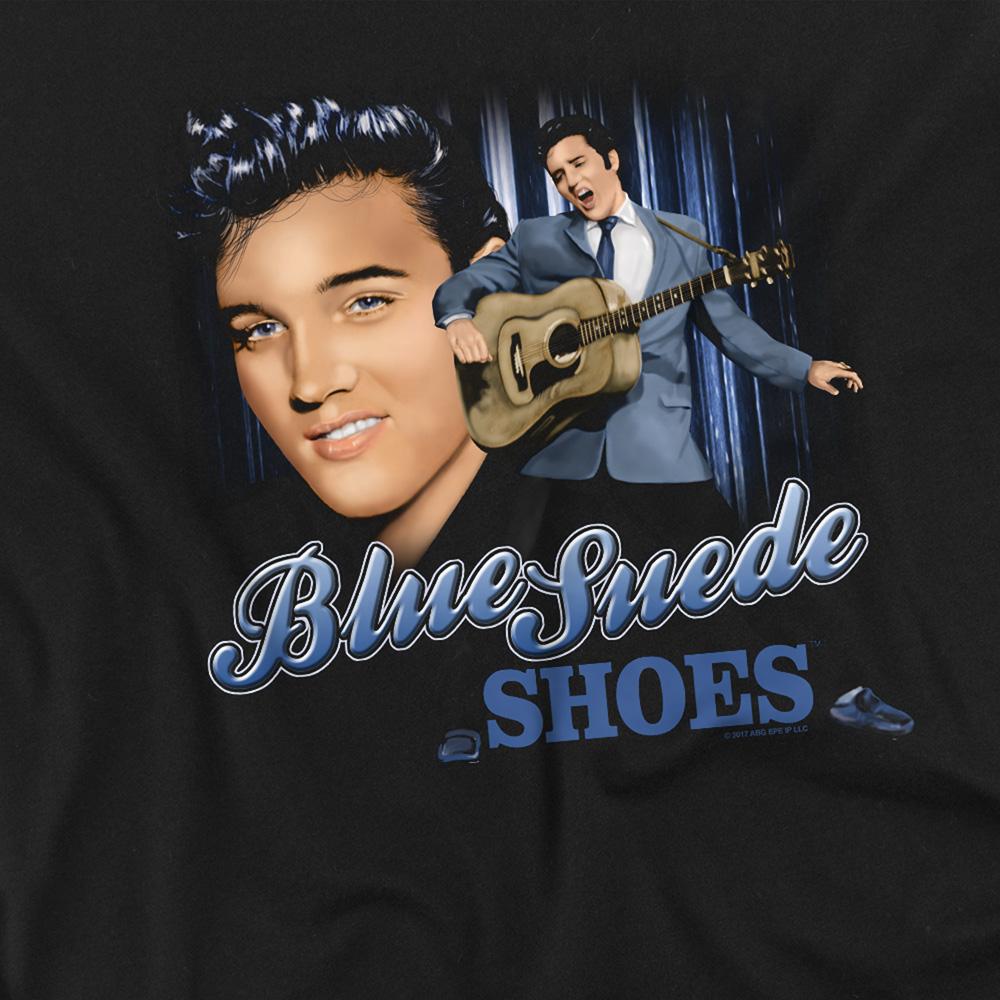 Black - Side - Elvis Presley Unisex Adult Blue Suede Shoes T-Shirt