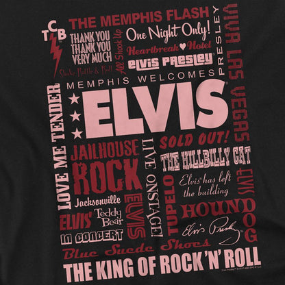Black - Side - Elvis Presley Unisex Adult Whole Lotta Type T-Shirt
