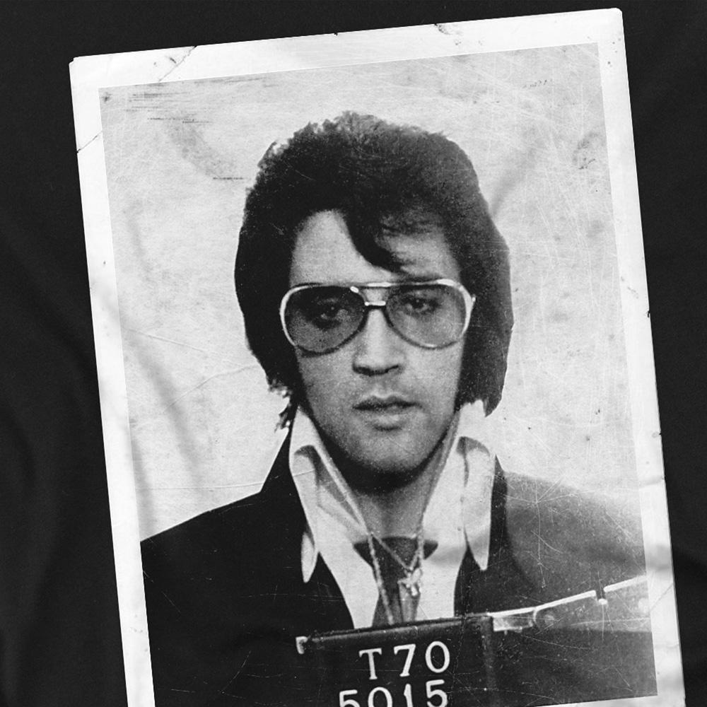 Black - Side - Elvis Presley Unisex Adult Framed T-Shirt