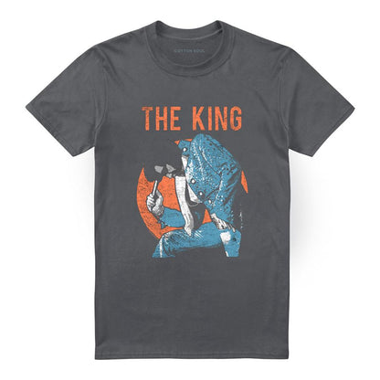 Charcoal - Front - Elvis Presley Unisex Adult Mic In Hand T-Shirt
