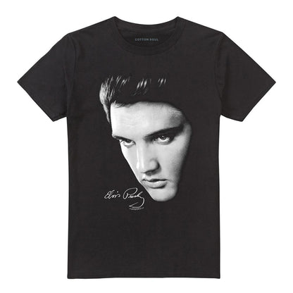 Black - Front - Elvis Presley Unisex Adult Face T-Shirt