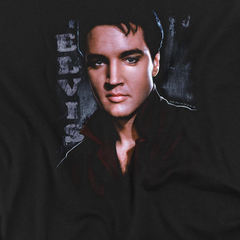 Black - Side - Elvis Presley Unisex Adult Tough T-Shirt
