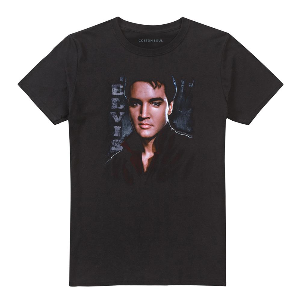 Black - Front - Elvis Presley Unisex Adult Tough T-Shirt
