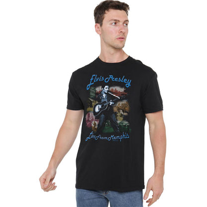 Black - Back - Elvis Presley Unisex Adult Memphis T-Shirt