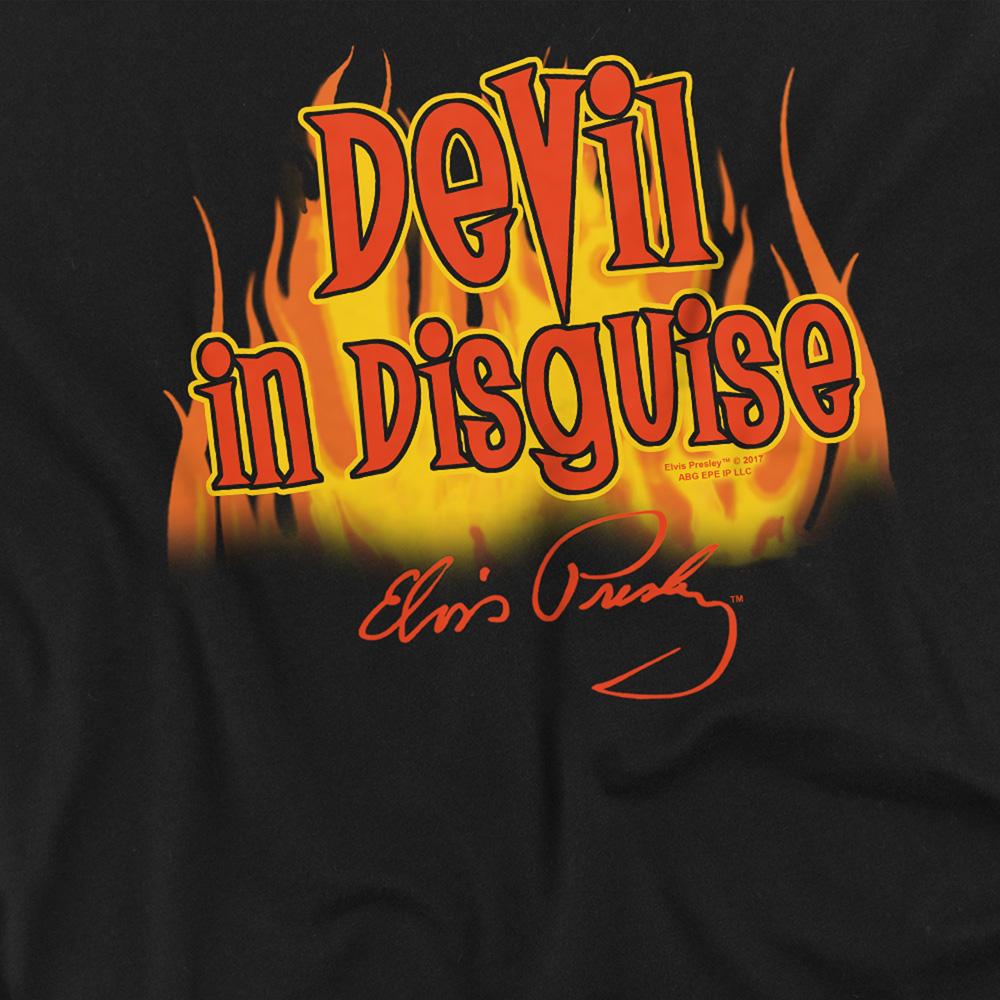 Black - Side - Elvis Presley Unisex Adult Devil In Disguise T-Shirt