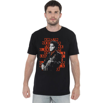 Black - Back - Elvis Presley Unisex Adult 1968 T-Shirt