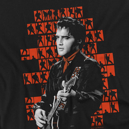 Black - Side - Elvis Presley Unisex Adult 1968 T-Shirt