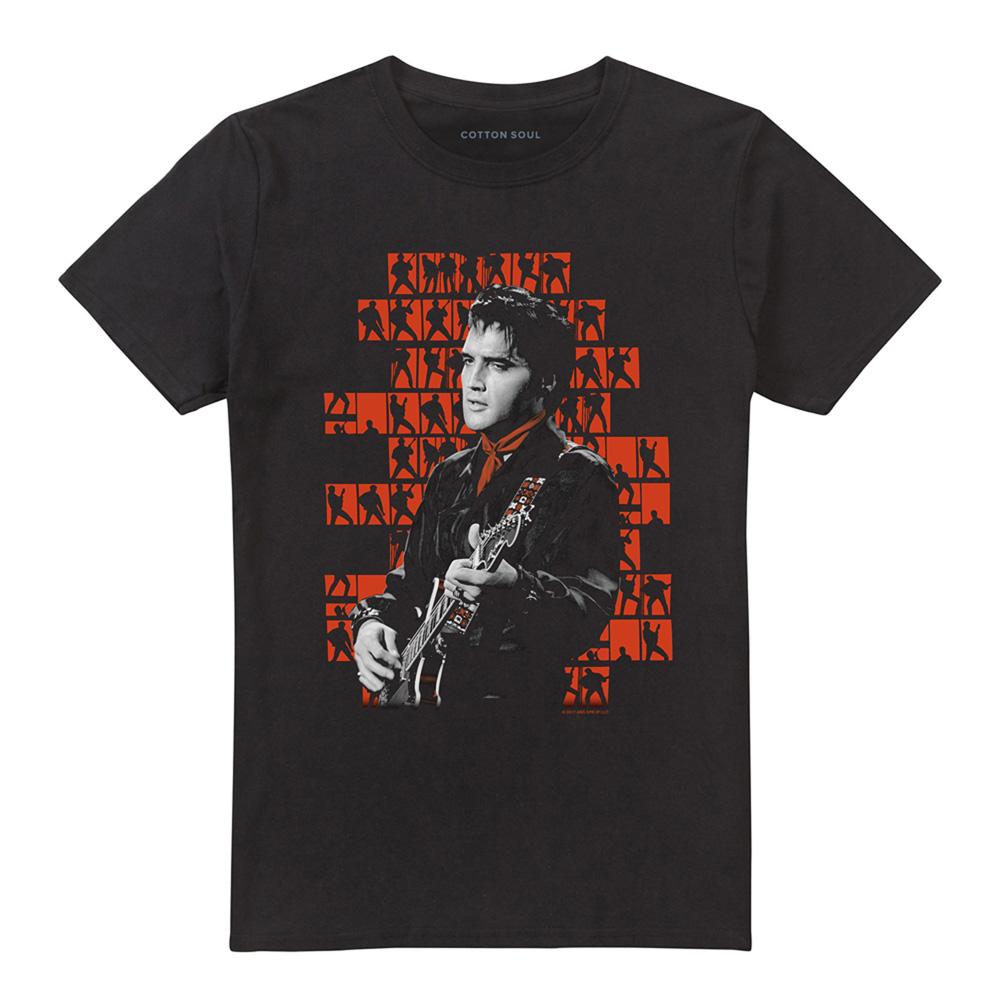 Black - Front - Elvis Presley Unisex Adult 1968 T-Shirt