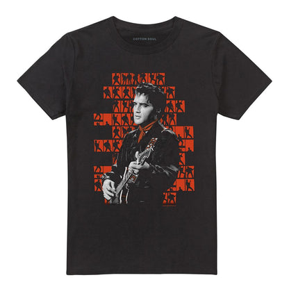 Black - Front - Elvis Presley Unisex Adult 1968 T-Shirt