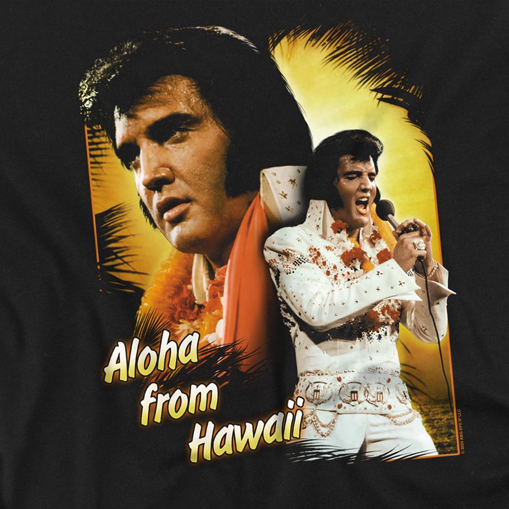 Black - Side - Elvis Presley Unisex Adult Aloha From Hawaii T-Shirt