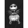 Black - Side - The Nightmare Before Christmas Childrens-Kids Jack Pumpkin Sketch T-Shirt