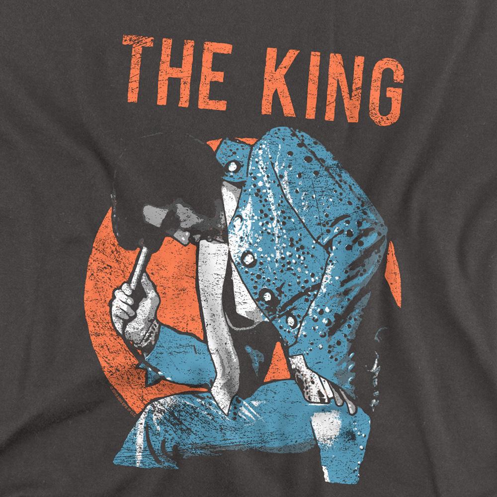 Charcoal - Side - Elvis Presley Unisex Adult Mic In Hand Long-Sleeved T-Shirt