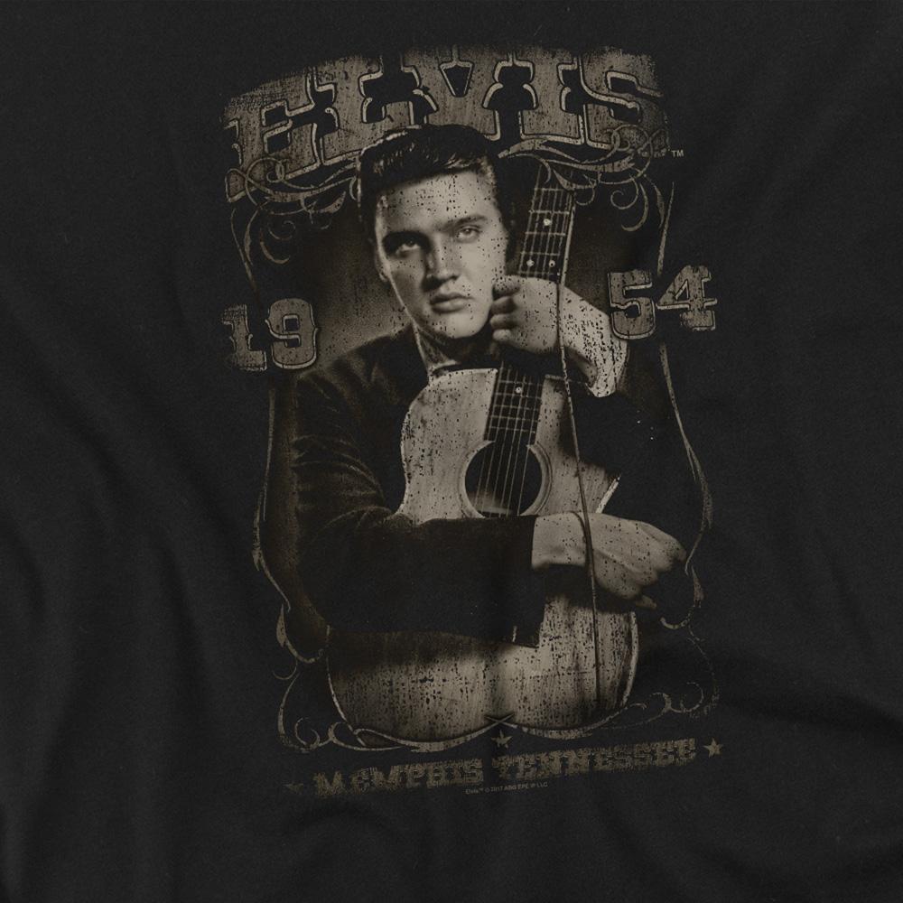 Black - Side - Elvis Presley Unisex Adult 1954 Long-Sleeved T-Shirt