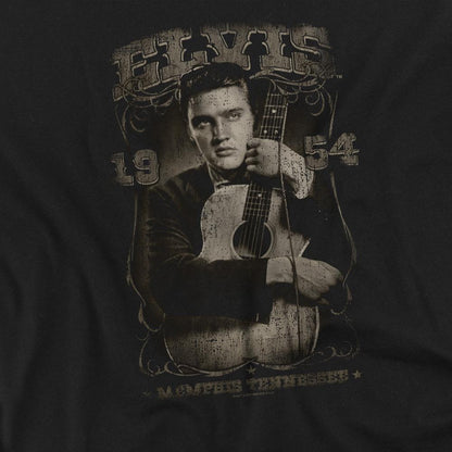 Black - Side - Elvis Presley Unisex Adult 1954 Long-Sleeved T-Shirt