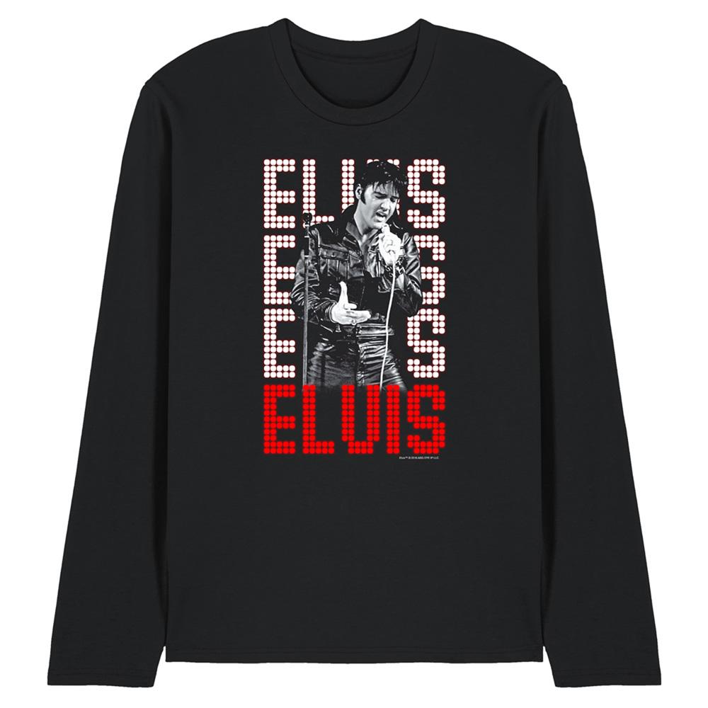 Black - Front - Elvis Presley Unisex Adult 1968 Long-Sleeved T-Shirt