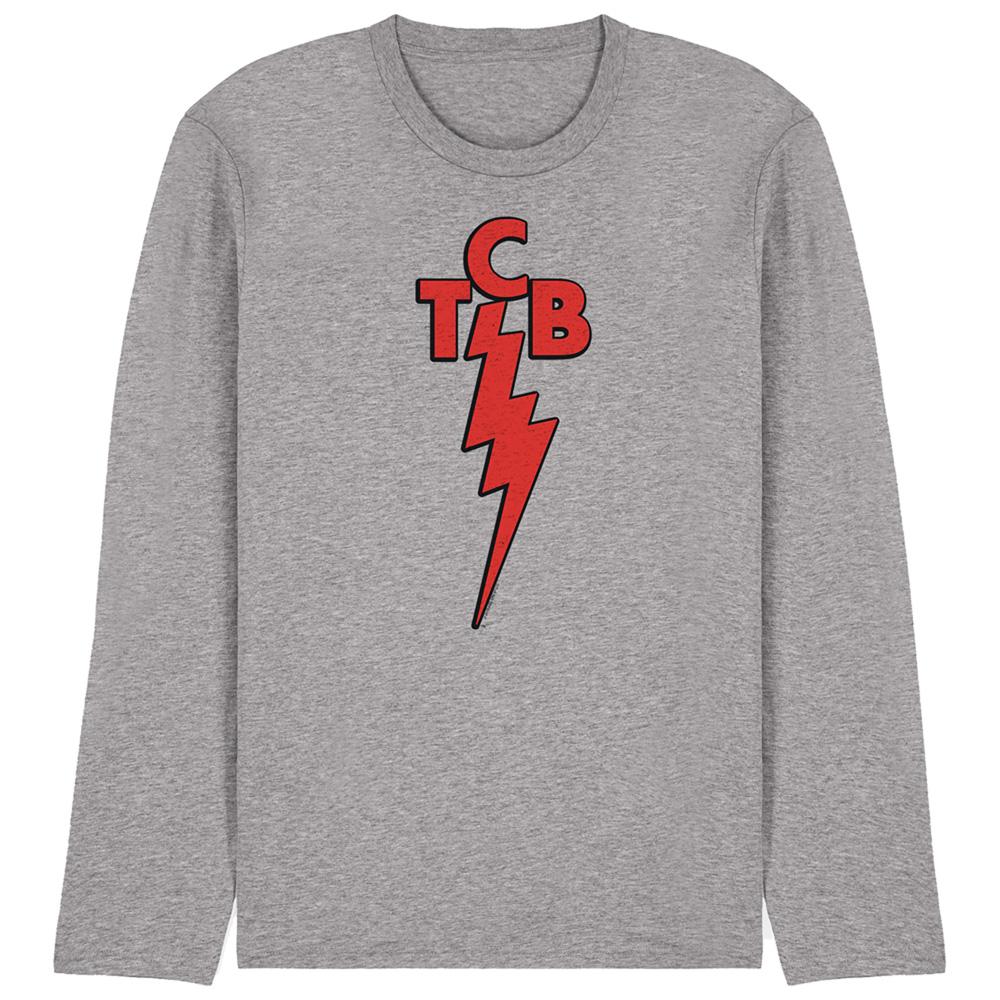 Athletic Heather - Front - Elvis Presley Unisex Adult TCB Long-Sleeved T-Shirt