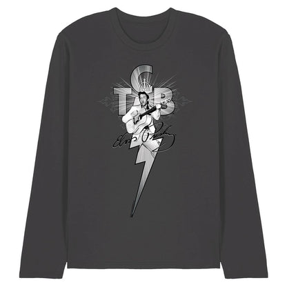 Charcoal - Front - Elvis Presley Unisex Adult Tcb Ornate Long-Sleeved T-Shirt