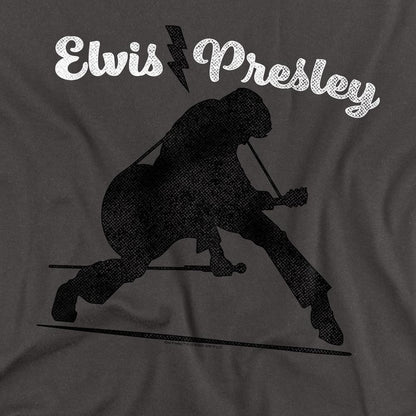 Charcoal - Side - Elvis Presley Unisex Adult Overlay Long-Sleeved T-Shirt