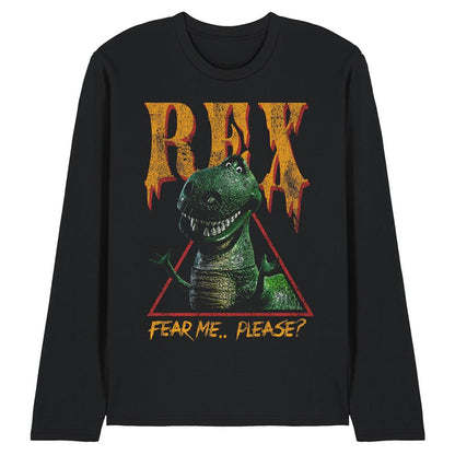 Black - Front - Toy Story Unisex Adult Fear Me Rex T-Shirt