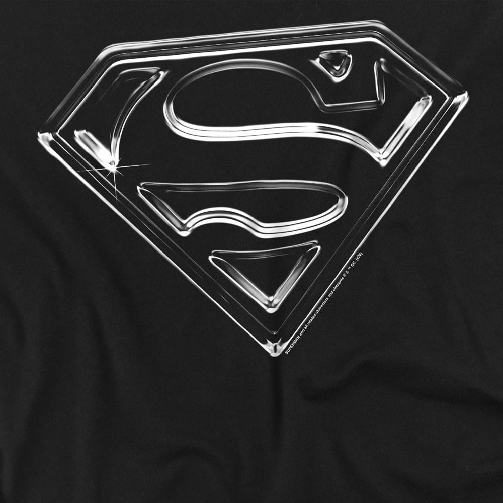 Black - Back - Superman Unisex Adult Logo Long-Sleeved T-Shirt