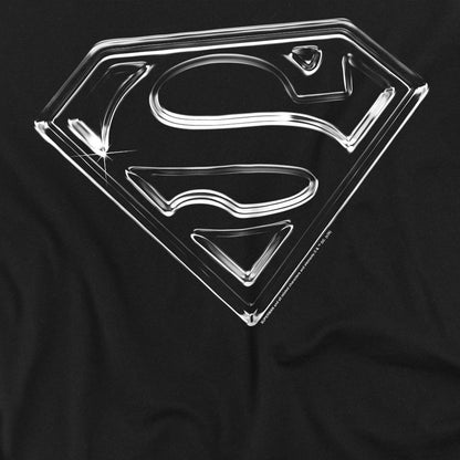 Black - Back - Superman Unisex Adult Logo Long-Sleeved T-Shirt