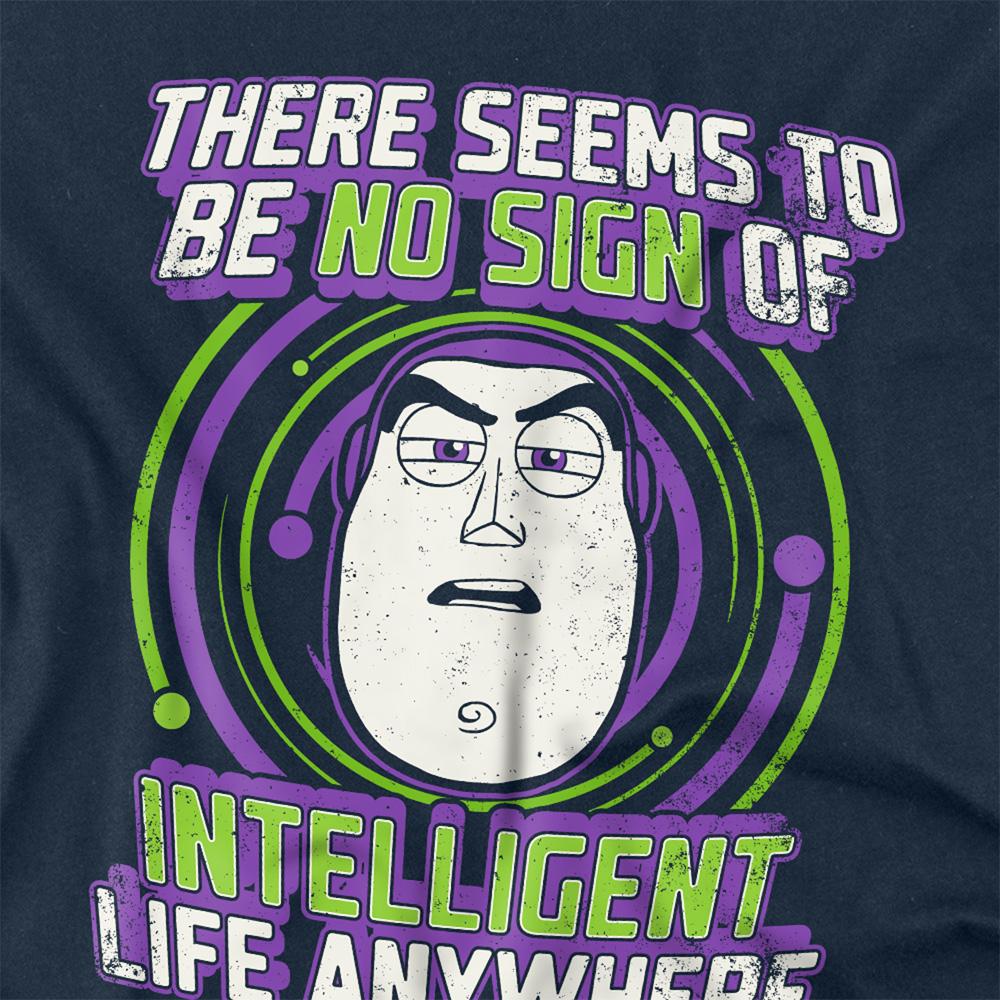 Navy - Back - Toy Story Unisex Adult No Sign Of Intelligent Life Buzz Lightyear Long-Sleeved T-Shirt