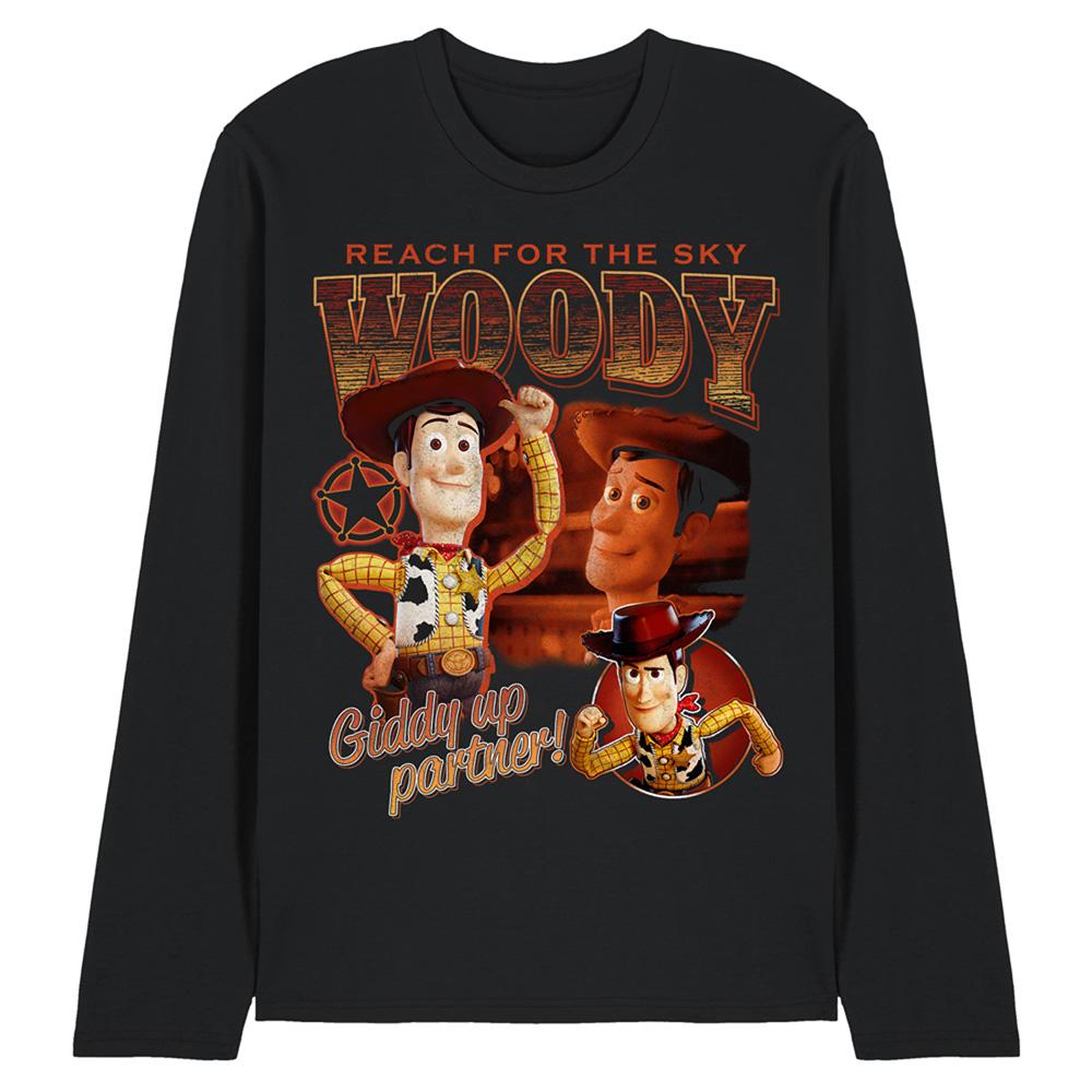 Black - Front - Toy Story Unisex Adult Sheriff Woody Long-Sleeved T-Shirt