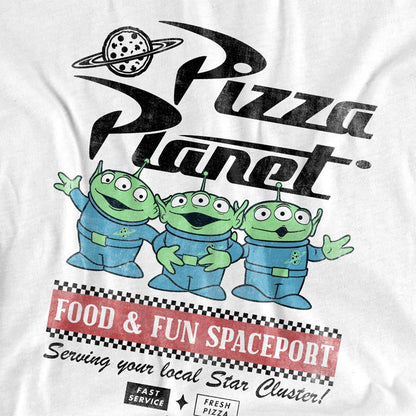 White - Back - Toy Story Unisex Adult Food Spaceport Aliens Long-Sleeved T-Shirt