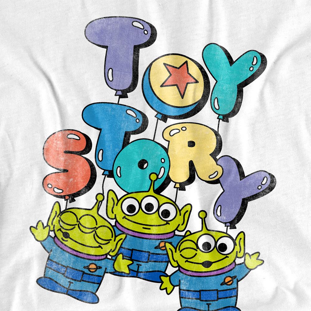 White - Back - Toy Story Unisex Adult Aliens Balloons Long-Sleeved T-Shirt
