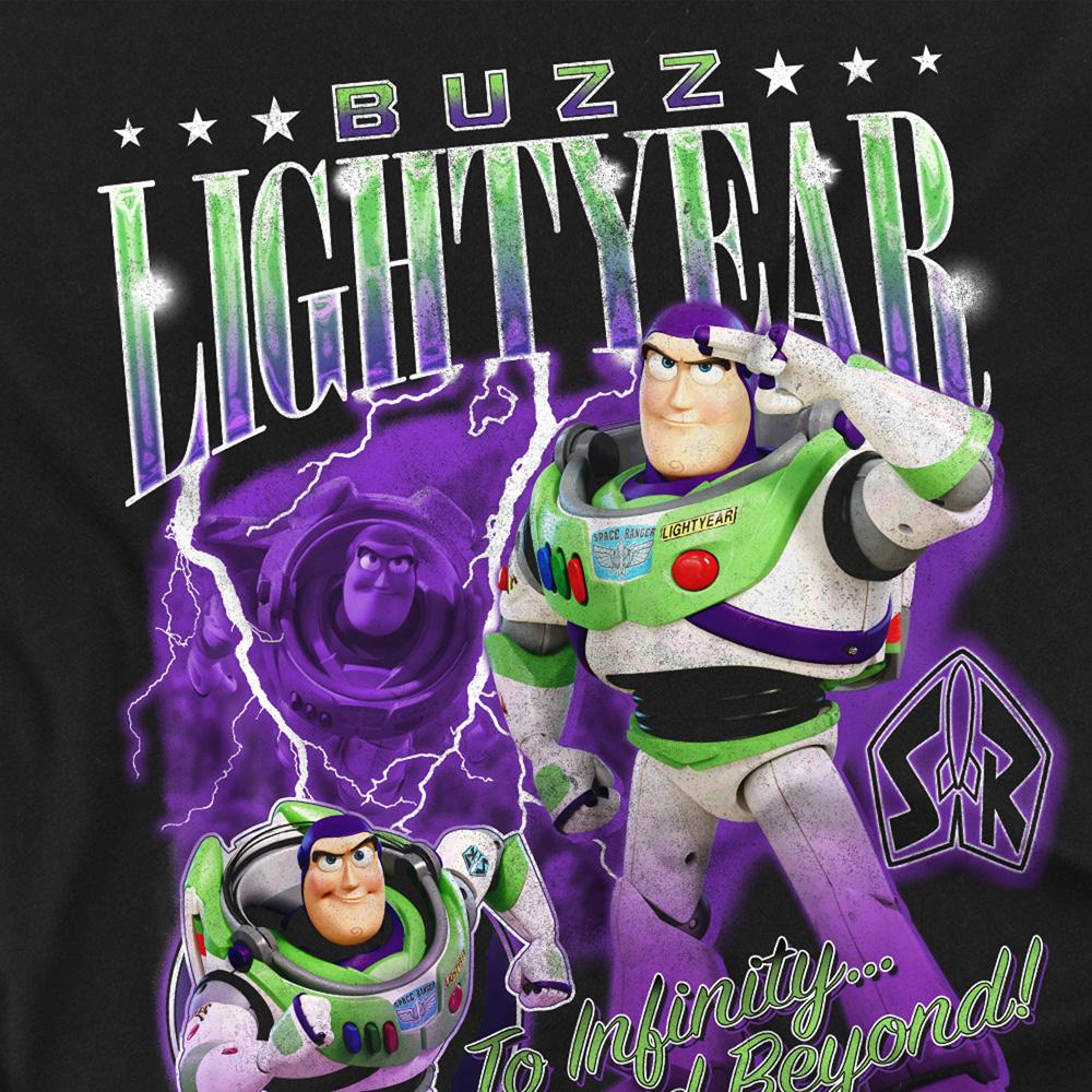 Black - Back - Toy Story Unisex Adult Buzz Lightyear Homage Long-Sleeved T-Shirt