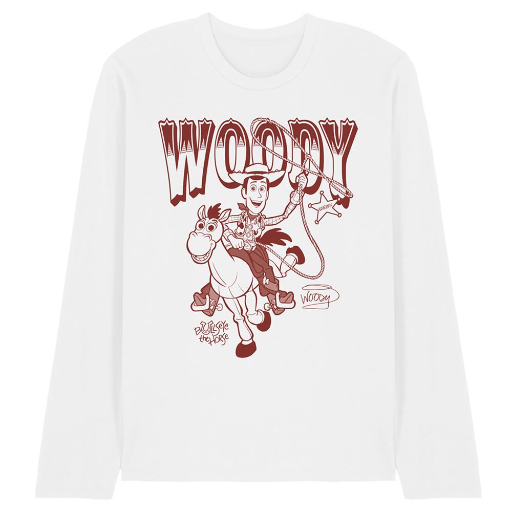 White - Front - Toy Story Unisex Adult Woody and Bullseye T-Shirt